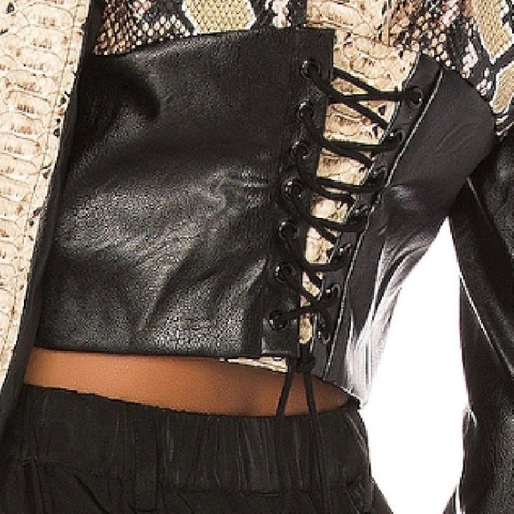 I.AM.GIA Alabama Snake Skin Crop Jacket Size L - Picture 5 of 13